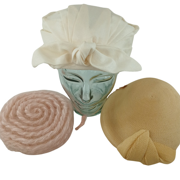 Vintage Mid Century Ladies Hat Lot of 3 Valerie Modes Dress Hats 1950s 60s main image 5